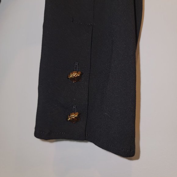 Versace Black Safety Pin Bodysuit, Size 44 - Picture 3 of 7